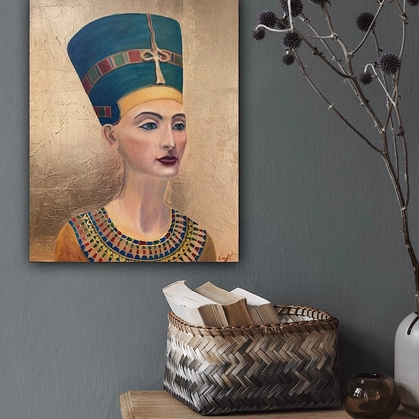 Картина маслом 'Нефертити'